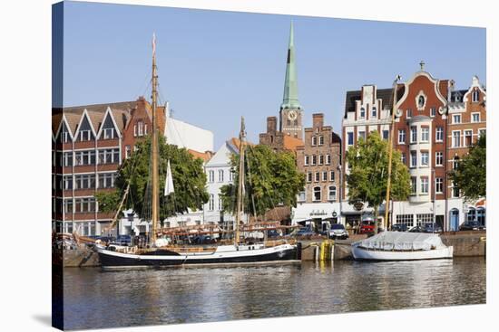 Holstenhafen at River Untertrave, Lubeck, Schleswig Holstein, Germany, Europe-Markus Lange-Stretched Canvas