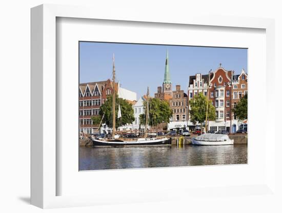 Holstenhafen at River Untertrave, Lubeck, Schleswig Holstein, Germany, Europe-Markus Lange-Framed Photographic Print