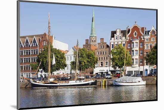 Holstenhafen at River Untertrave, Lubeck, Schleswig Holstein, Germany, Europe-Markus Lange-Mounted Photographic Print