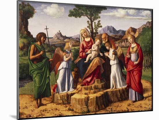 Holy Conversation or Madonna Enthroned with Child-Giovanni Battista Cima Da Conegliano-Mounted Giclee Print