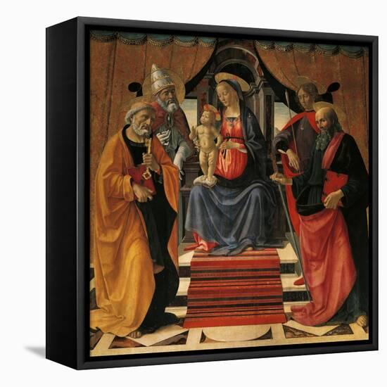 Holy Conversation-Domenico Ghirlandaio-Framed Stretched Canvas