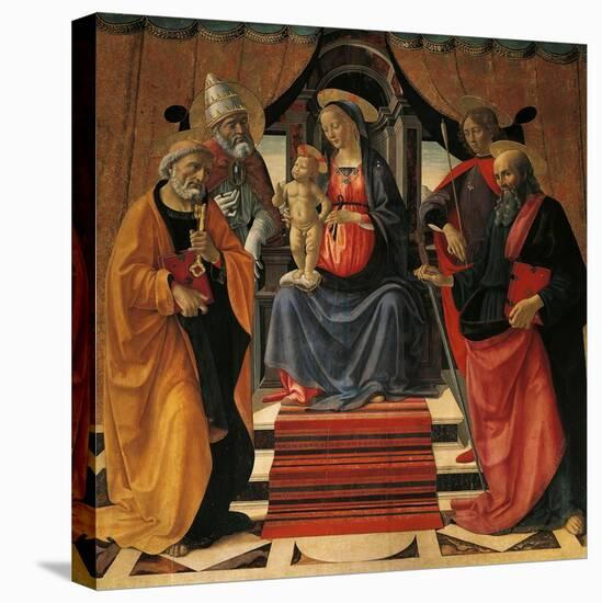 Holy Conversation-Domenico Ghirlandaio-Stretched Canvas
