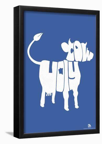 Holy Cow Text Poster-null-Framed Poster