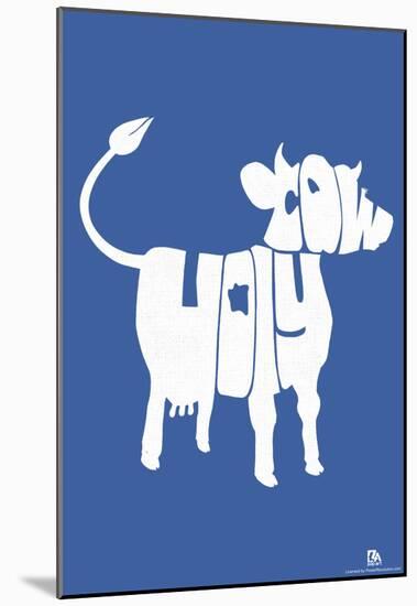 Holy Cow Text Poster-null-Mounted Poster