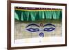 Holy Eyes of the Monkey Temple, Kathmandu, Nepal-Peter Adams-Framed Photographic Print