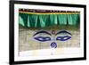 Holy Eyes of the Monkey Temple, Kathmandu, Nepal-Peter Adams-Framed Photographic Print