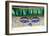 Holy Eyes of the Monkey Temple, Kathmandu, Nepal-Peter Adams-Framed Photographic Print