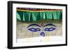 Holy Eyes of the Monkey Temple, Kathmandu, Nepal-Peter Adams-Framed Photographic Print