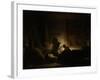 Holy Family at Night-Rembrandt van Rijn-Framed Art Print