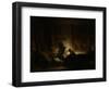 Holy Family at Night-Rembrandt van Rijn-Framed Art Print
