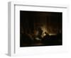 Holy Family at Night-Rembrandt van Rijn-Framed Art Print