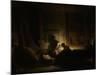 Holy Family at Night-Rembrandt van Rijn-Mounted Art Print