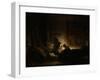 Holy Family at Night-Rembrandt van Rijn-Framed Art Print