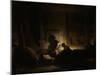 Holy Family at Night-Rembrandt van Rijn-Mounted Art Print