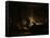 Holy Family at Night-Rembrandt van Rijn-Framed Stretched Canvas