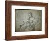 Holy Family at Rest with the Infant St. John the Baptist-Domenichino-Framed Giclee Print