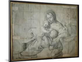 Holy Family at Rest with the Infant St. John the Baptist-Domenichino-Mounted Giclee Print