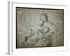 Holy Family at Rest with the Infant St. John the Baptist-Domenichino-Framed Giclee Print