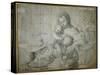 Holy Family at Rest with the Infant St. John the Baptist-Domenichino-Stretched Canvas