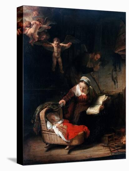 Holy Family by Rembrandt van Rijn-null-Stretched Canvas