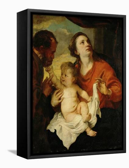 Holy Family, circa 1626-1628-Sir Anthony Van Dyck-Framed Stretched Canvas