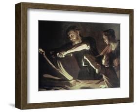 Holy Family in the Carpentery Shop-Gerrit van Honthorst-Framed Giclee Print