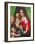 Holy Family (Oil on Canvas)-Domenico Puligo-Framed Giclee Print