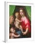 Holy Family (Oil on Canvas)-Domenico Puligo-Framed Giclee Print