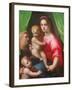 Holy Family (Oil on Canvas)-Domenico Puligo-Framed Giclee Print