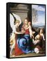 Holy Family Served by Angels-Guido Reni-Framed Stretched Canvas