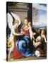 Holy Family Served by Angels-Guido Reni-Stretched Canvas