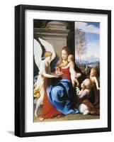 Holy Family Served by Angels-Guido Reni-Framed Giclee Print