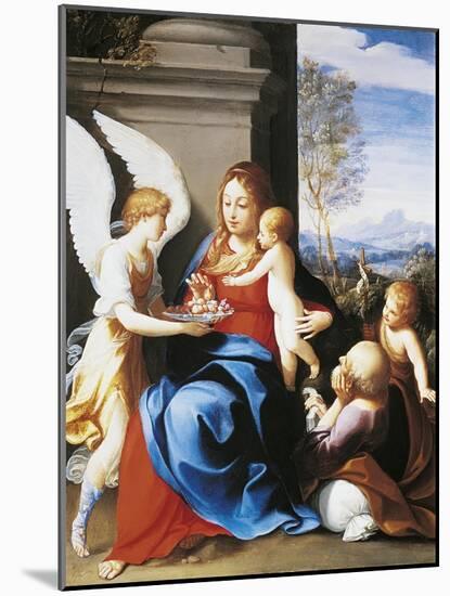 Holy Family Served by Angels-Guido Reni-Mounted Giclee Print