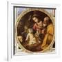 Holy Family (Tondo)-Andrea Vaccaro-Framed Giclee Print