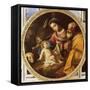 Holy Family (Tondo)-Andrea Vaccaro-Framed Stretched Canvas