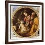 Holy Family (Tondo)-Andrea Vaccaro-Framed Giclee Print