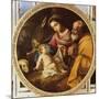 Holy Family (Tondo)-Andrea Vaccaro-Mounted Giclee Print