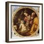 Holy Family (Tondo)-Andrea Vaccaro-Framed Giclee Print