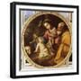 Holy Family (Tondo)-Andrea Vaccaro-Framed Giclee Print