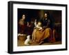 Holy Family with Baby Sparrow-Bartolome Esteban Murillo-Framed Giclee Print