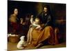 Holy Family with Baby Sparrow-Bartolome Esteban Murillo-Mounted Giclee Print