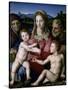 Holy Family with Saint Anne and John the Baptist-Agnolo Bronzino-Stretched Canvas