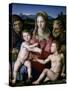 Holy Family with Saint Anne and John the Baptist-Agnolo Bronzino-Stretched Canvas