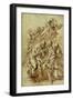 Holy Family with Saint Anne (recto); Figure Sketches (verso)-Pietro Testa-Framed Art Print