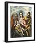 Holy Family with Saint Anne-El Greco-Framed Art Print