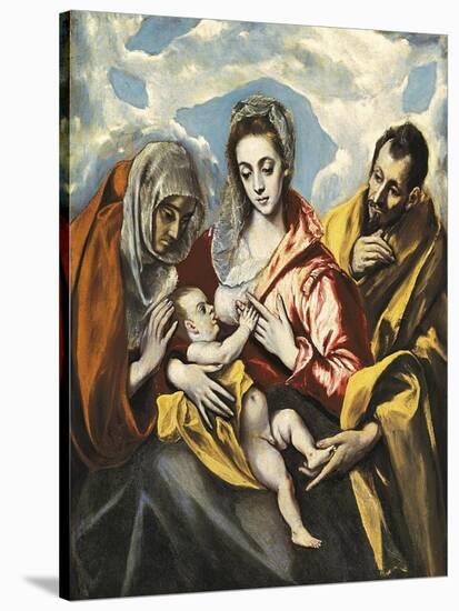 Holy Family with Saint Anne-El Greco-Stretched Canvas