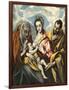 Holy Family with Saint Anne-El Greco-Framed Art Print