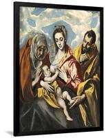 Holy Family with Saint Anne-El Greco-Framed Art Print