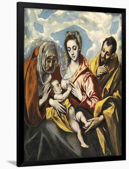 Holy Family with Saint Anne-El Greco-Framed Art Print