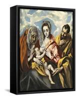 Holy Family with Saint Anne-El Greco-Framed Stretched Canvas